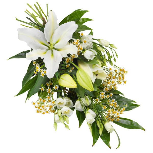Rouwboeket witte lelies Bloemen