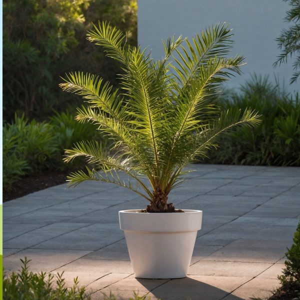 Canarische Dadelpalm - Set van 4 - Phoenix canariensis - Hoogte 50-60cm -⌀15cm