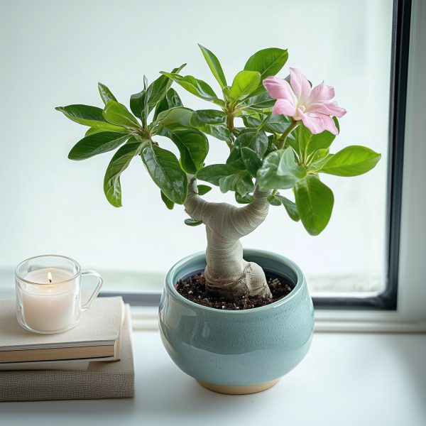 Woestijnroos - Set van 4 - Adenium obesum - Hoogte 25-40cm -⌀10,5cm