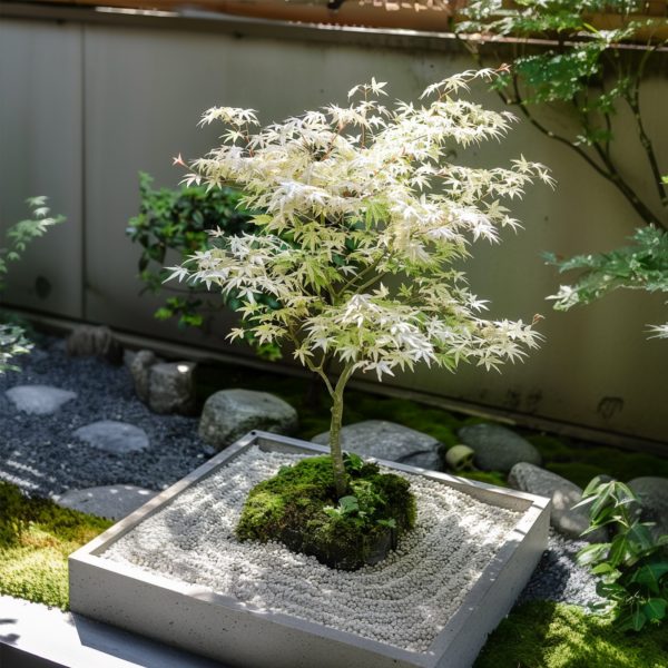 Japanse Esdoorn - Set van 2 - Acer palmatum'Ukigumo'- Hoogte 50-60cm -⌀19cm
