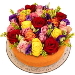 Gemengde rozen bloementaart