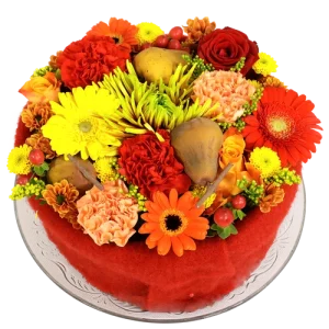 Herfst bloementaart compleet geleverd