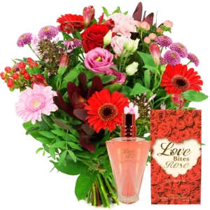 Moederdag boeket + rozenspray