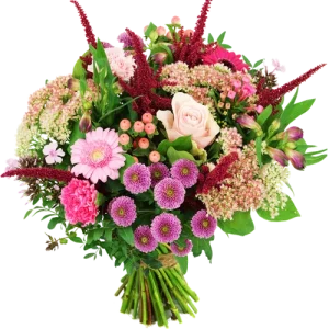 Herfst boeket roze - donker roze