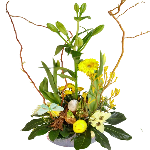 Voorjaars Paasbloemstuk ca. H 65cm x B 40cm