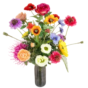 Kunstbloemen Plukboeket bont