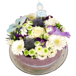 Geboorte jongen bloementaart