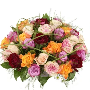 Mixed rozen bloemstuk vanaf 30 cm