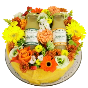 Bloementaart met Olmenhorst sappen